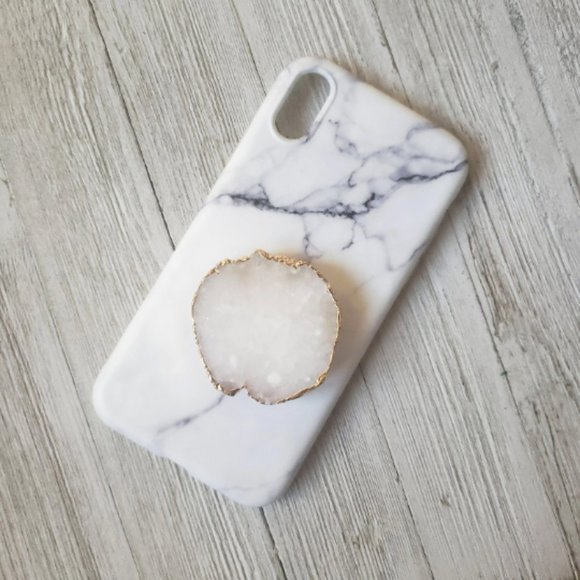 Druzy Agate Crystal Phone Holder - Picture 2 of 8